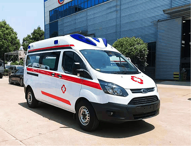 福特全順V362短(duǎn)軸中頂柴油版救護車(chē)