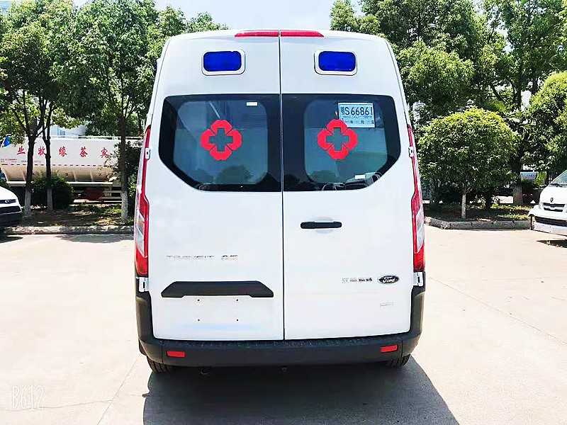 福特V362中軸中頂柴油版監護型救護車(chē)